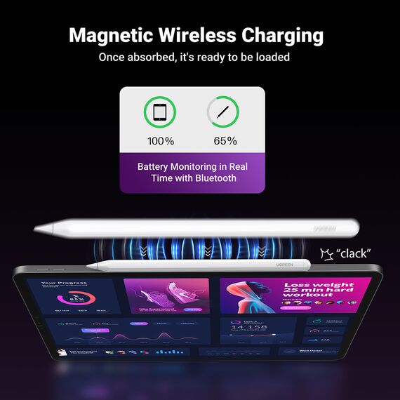 Ugreen LP653 stylus with wireless charging for iPad tablets - white - Tablet Accessories - Tablet PC & Accessories - Techbox