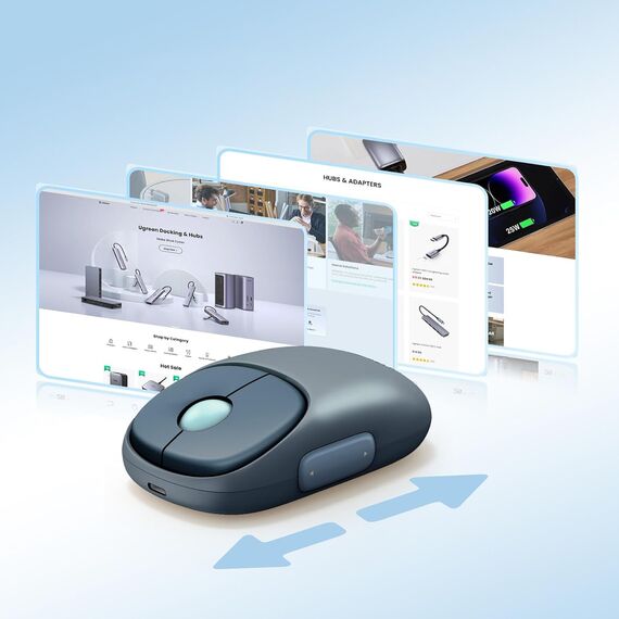 Ugreen MU102 FUN+ Bluetooth / 2.4 GHz Wireless Mouse - Black - Mice - Keyboards & Mice - Techbox