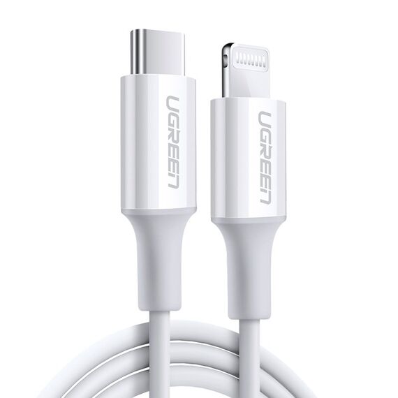 Ugreen US171 Lightning - USB-C MFi PD cable 20W 480Mb/s 1m - white | Techbox