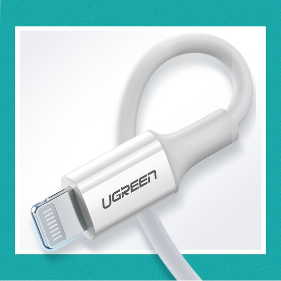 Ugreen US171 Lightning - USB-C MFi PD cable 20W 480Mb/s 1m - white | Techbox