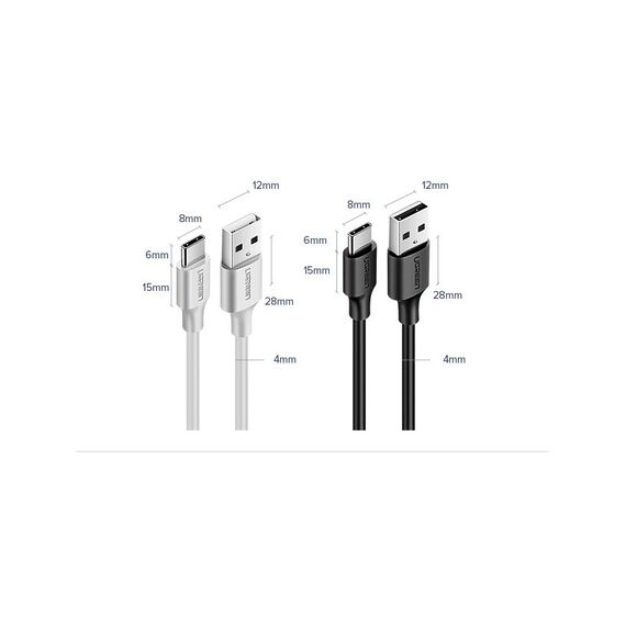 Ugreen US287 60115 USB-A / USB-C 2A cable 0.5m - black | Techbox