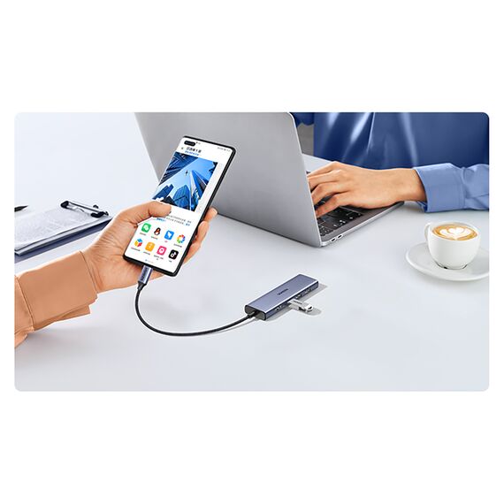 HUB Ugreen CM511 20956A 6in1 USB-C - HDMI / 3x USB-A 3.0 / SD/TF card reader - gray - Cables & Adapters - Cables & Accessories - Techbox