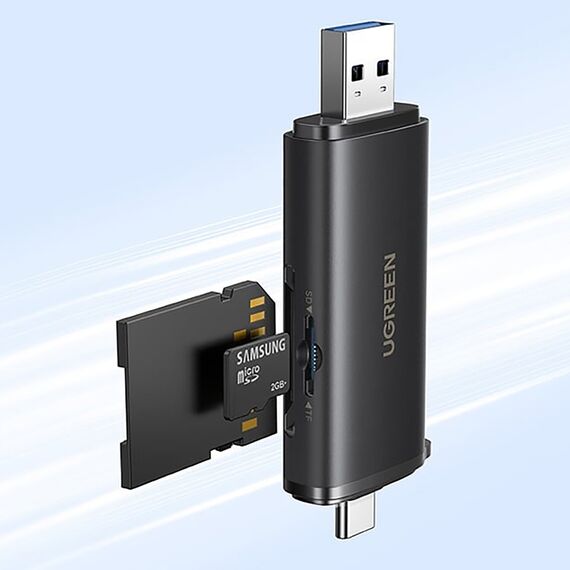 Ugreen 2in1 USB-C / USB-A SD 4.0 UHS-II Card Reader - Black - USB Hubs & Card Readers - Peripherals - Techbox