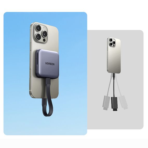 Ugreen Magnetic Memory Card Reader + 100W PD 3in1 Charger - Gray - USB Hubs & Card Readers - Peripherals - Techbox