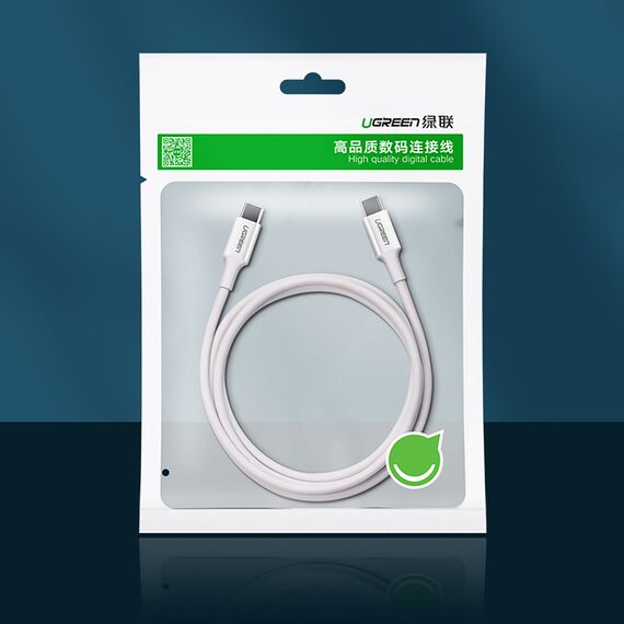 Ugreen US264 60518 USB-C / USB-C PD QC AFC Cable 1m - White - Uncategorized Screen Protection (2) - Screen & Camera Protection - Techbox