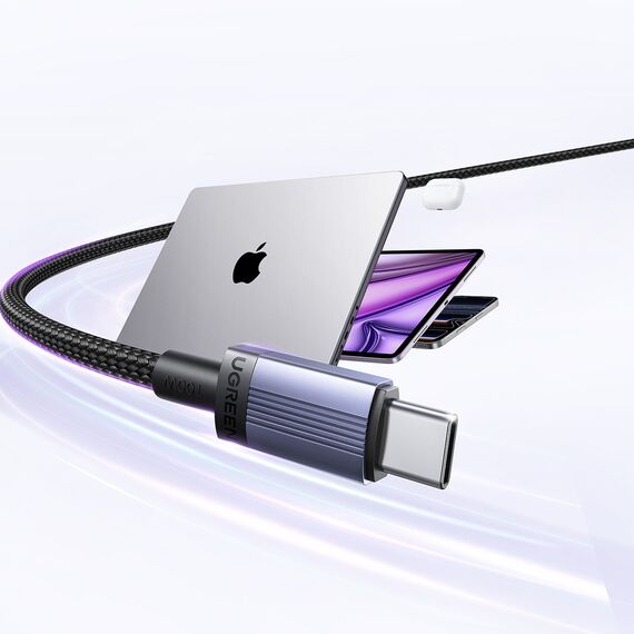 Ugreen USB-C to USB-C PD Cable 100W 5A 1m - Black - Cables & Adapters - Cables & Accessories - Techbox