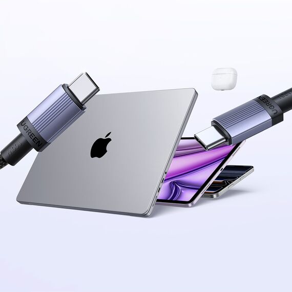 Ugreen USB-C to USB-C PD Cable 100W 5A 1m - Black - Cables & Adapters - Cables & Accessories - Techbox