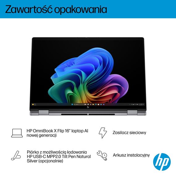 HP OmniBook X Flip 16-ar0016nw Ryzen AI 5 340 16.0"2K Touch OLED IPS 300nits AG 16GB LPDDR5X SSD1TB Radeon 840M Cam 5MPx + IR  68Wh Win11 Meteor Silver 2Y - Laptops | Macbook - Laptops & Desktops - Techbox