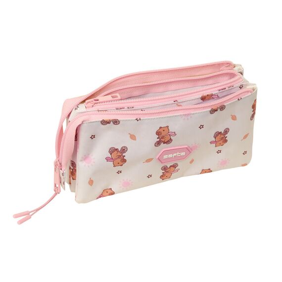 Capybara triple pencil case