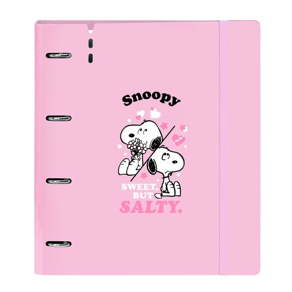 Snoopy A4 cardboard 4 rings binder with sheets