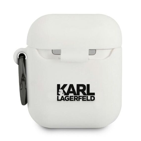 Karl Lagerfeld Silicone Choupette Case for AirPods 1/2 Cover - White - Headsets - Speakers & Headphones - Techbox