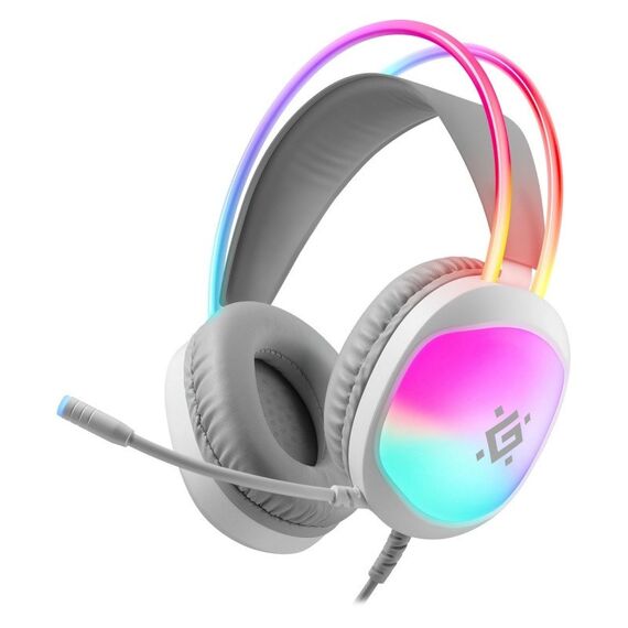 HEADPHONES DEFENDER ECLIPSE RGB WHITE | Techbox