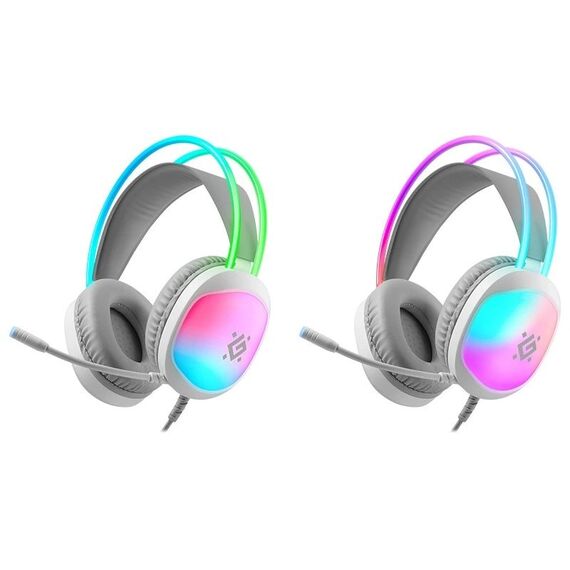 HEADPHONES DEFENDER ECLIPSE RGB WHITE | Techbox