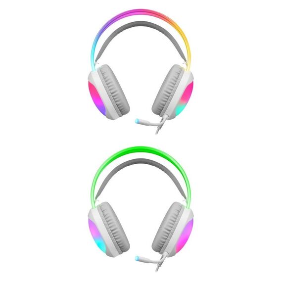 HEADPHONES DEFENDER ECLIPSE RGB WHITE | Techbox