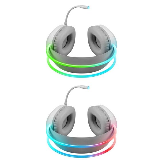 HEADPHONES DEFENDER ECLIPSE RGB WHITE | Techbox
