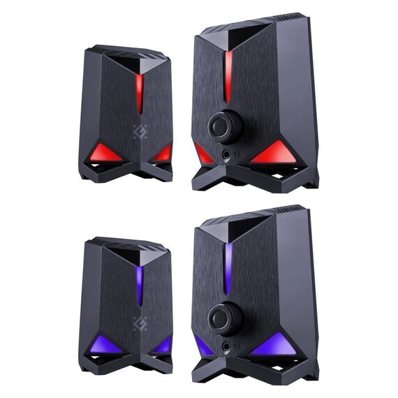 PC SPEAKERS ROCKET 2.0 6W LED USB BLACK | Techbox