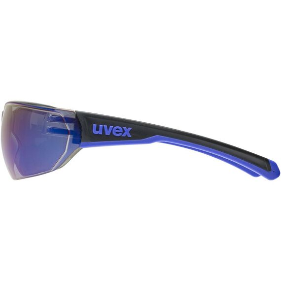 UVEX Equate cycling glasses, black/blue matt/mirror blue | Techbox