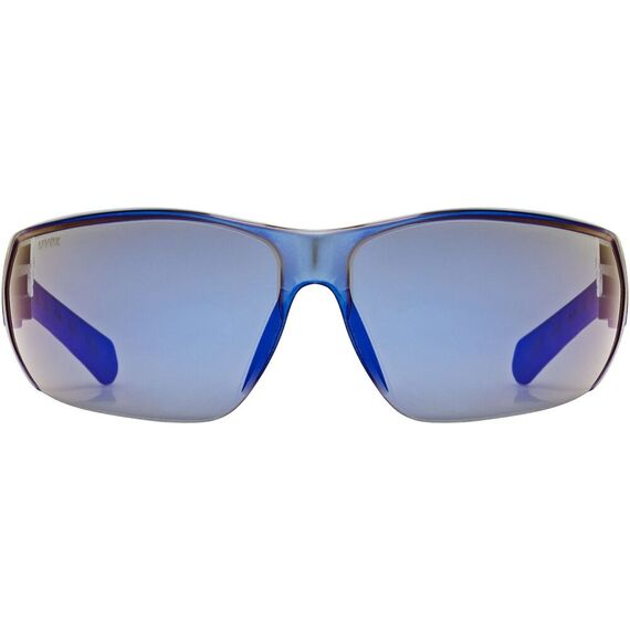 UVEX Equate cycling glasses, black/blue matt/mirror blue | Techbox