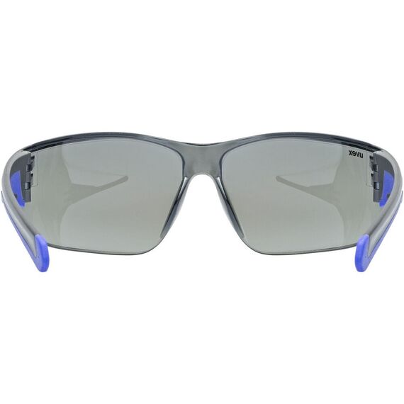 UVEX Equate cycling glasses, black/blue matt/mirror blue | Techbox