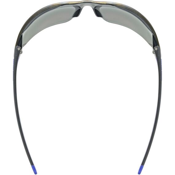 UVEX Equate cycling glasses, black/blue matt/mirror blue | Techbox