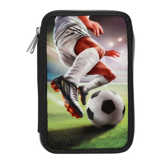 Dino World - Action Word Double Pencil Case Football - Dark Grey / Toys
