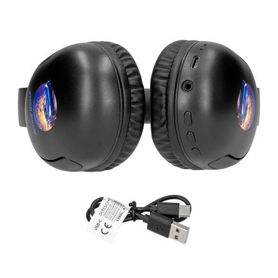 Dino World - Action World Headphone - Black / Toys