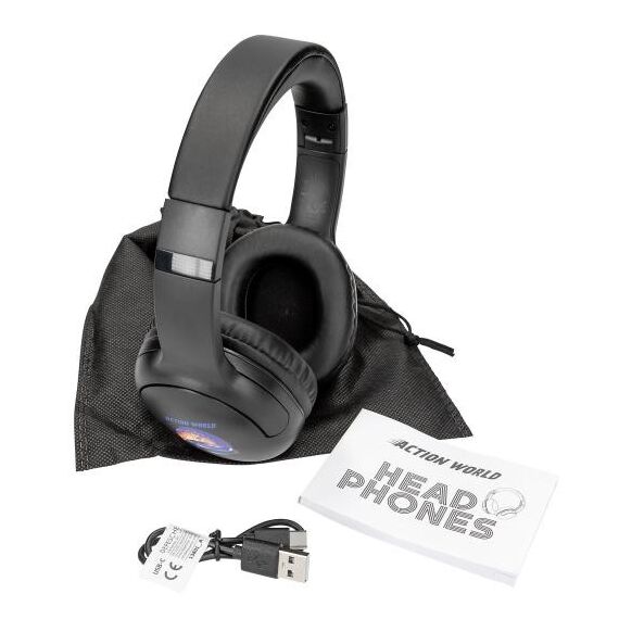 Dino World - Action World Headphone - Black / Toys