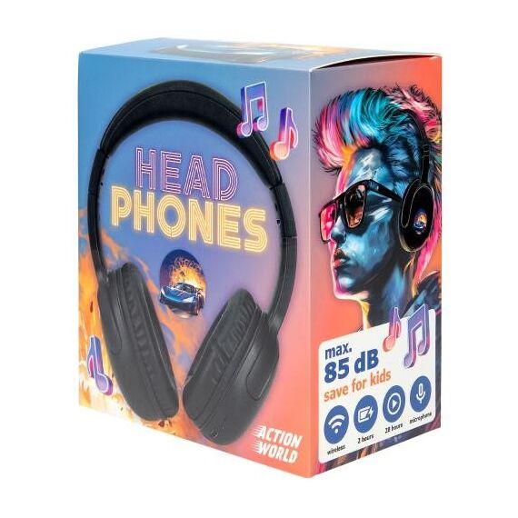 Dino World - Action World Headphone - Black / Toys