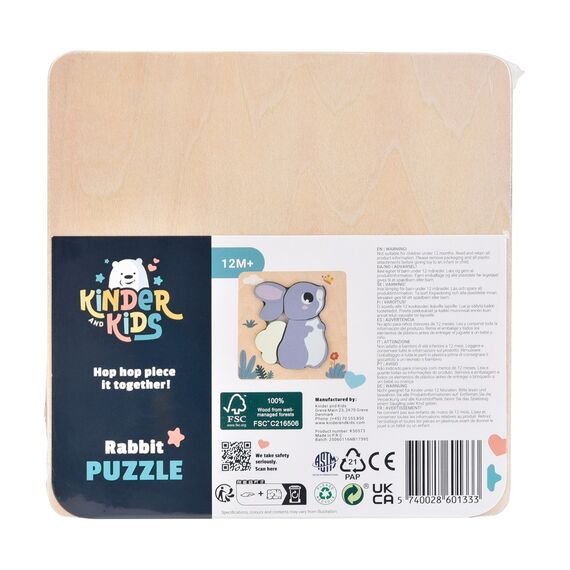 Kinder and Kids - Jigsaw Puzzle, Rabbit (K50573) / Toys