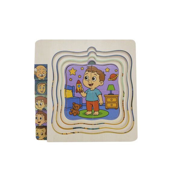Kinder and Kids - Layer Layer Puzzle, Boys' Life (K50591) / Toys