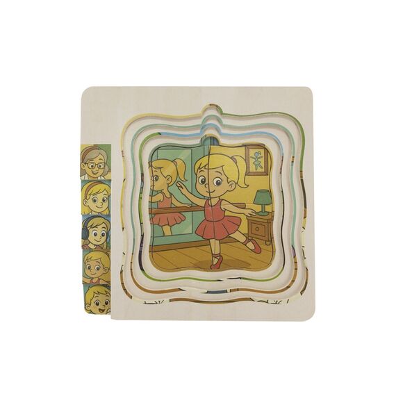 Kinder and Kids - Layer Puzzle, Girl's Life (K50590) / Toys