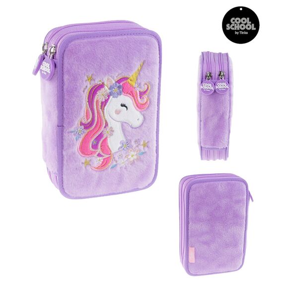 Tinka - Pencil Case Double Unicorn - Purple / Toys
