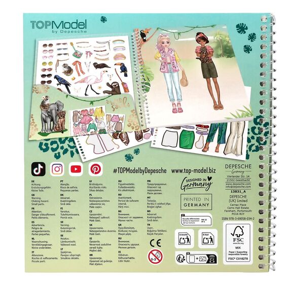 Topmodel - Dress Me Up Stickerbook Safari (0413831) / Toys