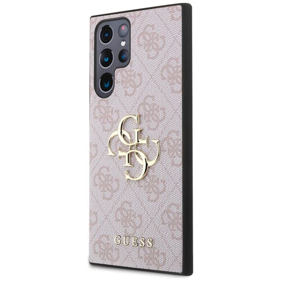 Etui Guess 4G Big Metal Logo na Samsung Galaxy S24 Ultra - różowe
