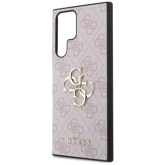 Etui Guess 4G Big Metal Logo na Samsung Galaxy S24 Ultra - różowe