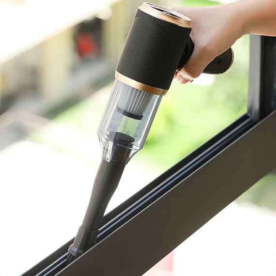 Mini Foldable Handheld Car Vacuum Cleaner with Blower Function - Black | Techbox