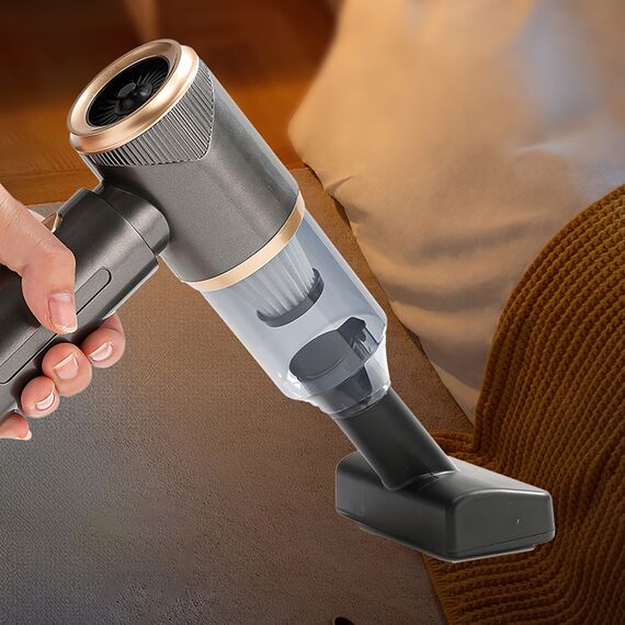 Mini Foldable Handheld Car Vacuum Cleaner with Blower Function - Black | Techbox