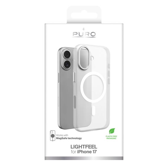 Puro Lightfeel iPhone 17 Case Compatible with MagSafe - Clear and White | Techbox