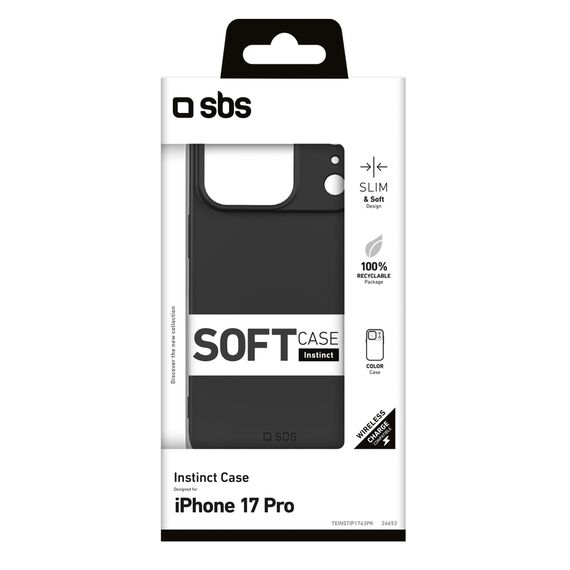 SBS Instinct iPhone 17 Pro Case - Black | Techbox