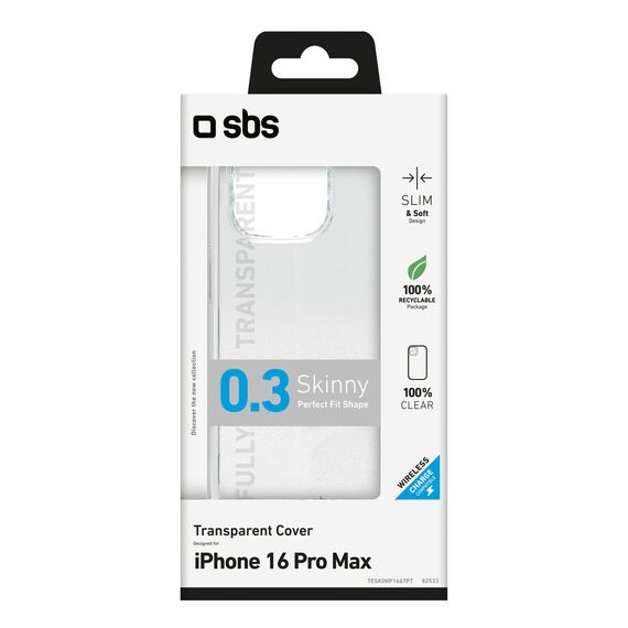 SBS Skinny Cover for iPhone 16 Pro Max - Transparent | Techbox