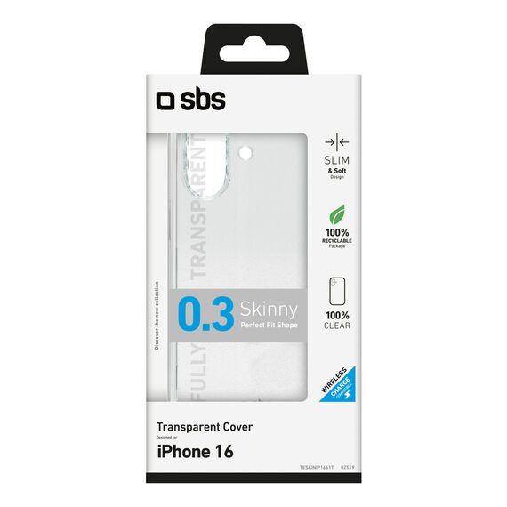 SBS Skinny Cover for iPhone 16 - transparent | Techbox