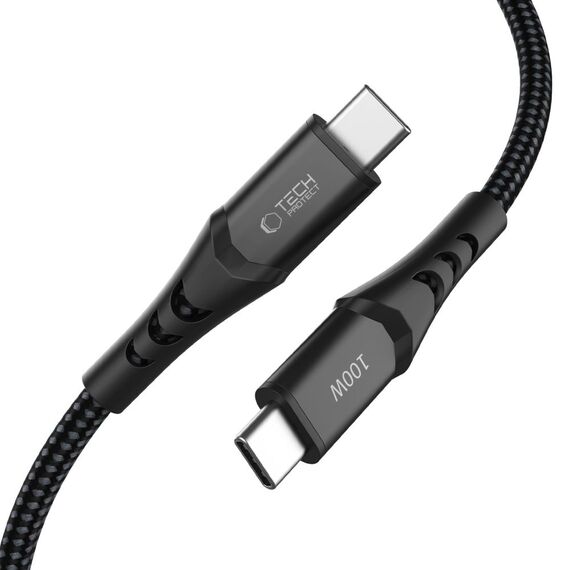Tech-Protect Ultraboost UB11T USB-C / USB-C PD 100W / QC3.0 Cable 200 cm - Black