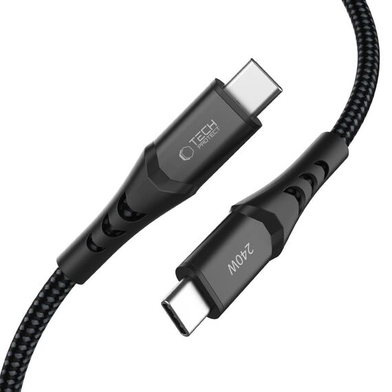 Tech-Protect Ultraboost UB11T USB-C / USB-C PD 240W / QC3.0 Cable 100 cm - Black