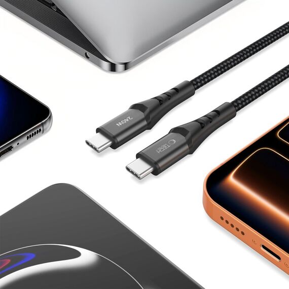 Tech-Protect Ultraboost UB11T USB-C / USB-C PD 240W / QC3.0 Cable 200 cm - Black