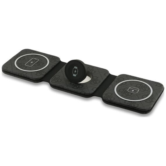 Ładowarka indukcyjna Guess 4G 3w1 15W MagSafe - czarna