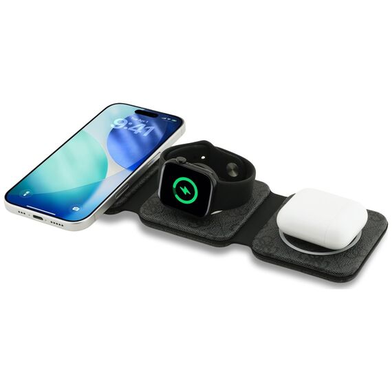Ładowarka indukcyjna Guess 4G 3w1 15W MagSafe - czarna