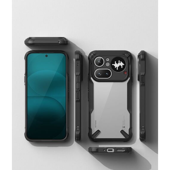 Ringke Fusion X case for Nothing Phone 4A Pro - transparent and black