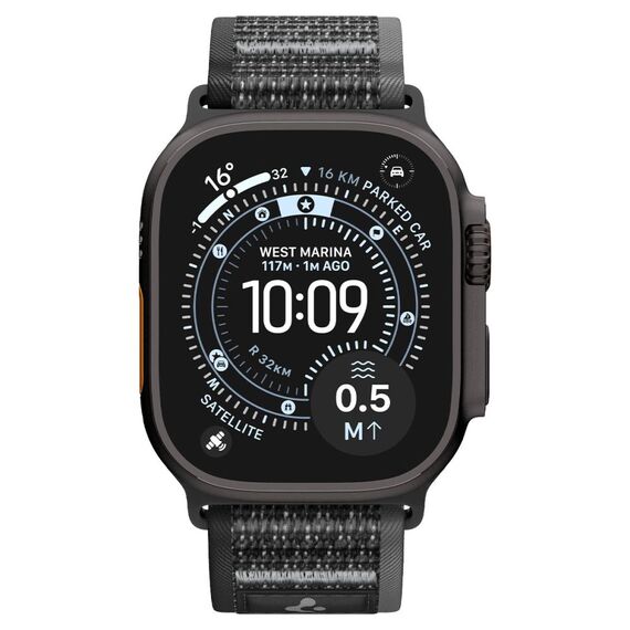 Spigen Athlex Air 2 Strap for Apple Watch 44/45/46/49mm - Black and Gray