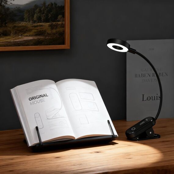 Tech-Protect LL100 Wireless Lamp with Clip + USB-A / USB-C Cable 30 cm - Black