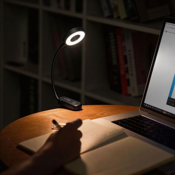 Tech-Protect LL100 Wireless Lamp with Clip + USB-A / USB-C Cable 30 cm - Black
